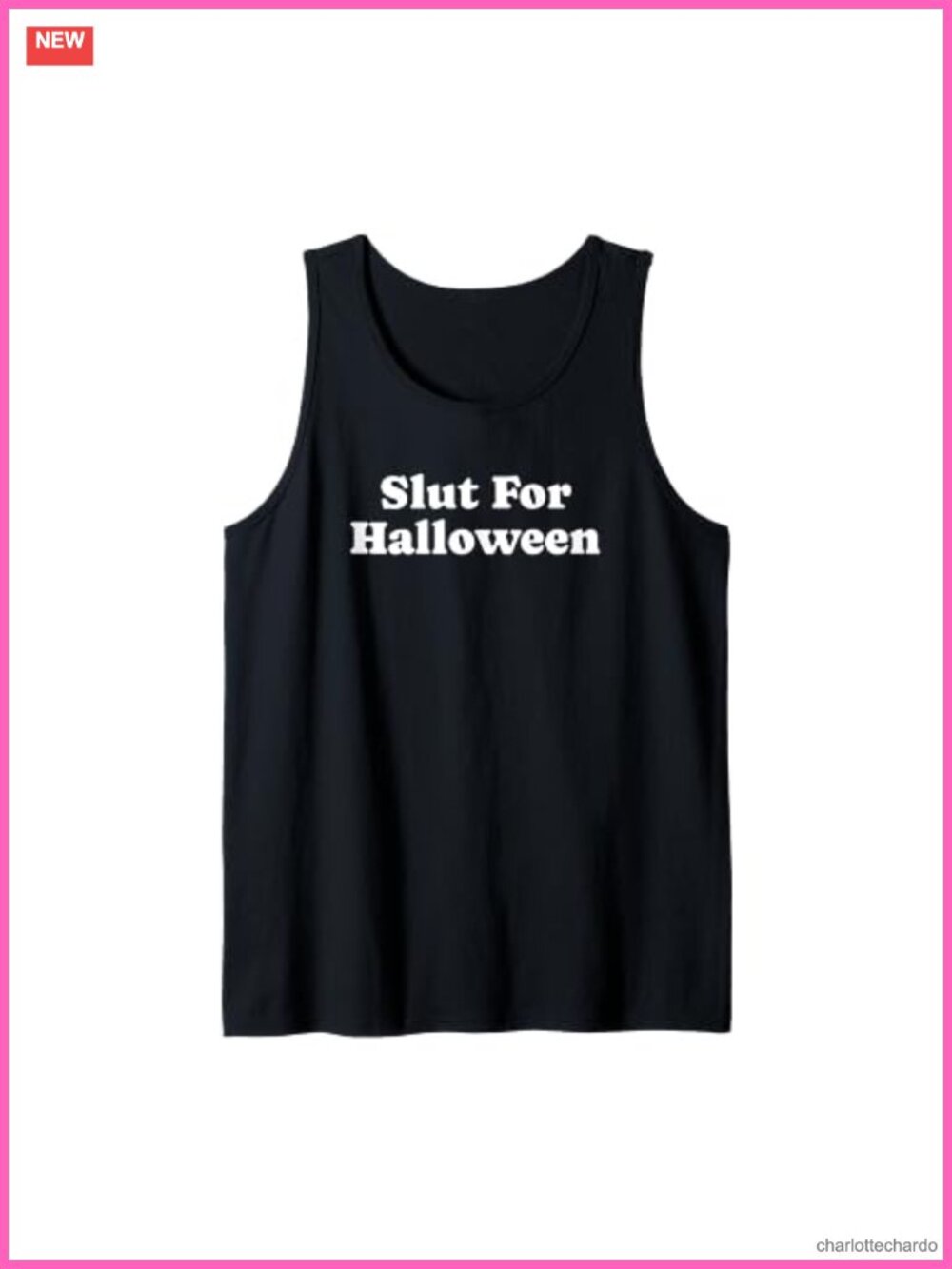Funny Slutty Costume Idea Tank Top Sleeveless Halloween Novelty Tee